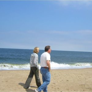 John with graduate student and TIDE Alum Kari Galvan on Plum Island in 2003.